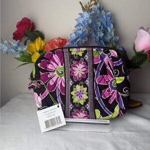 NWT Vera Bradley Purple Punch Medium Cosmetic Bag Retired Travel Gift